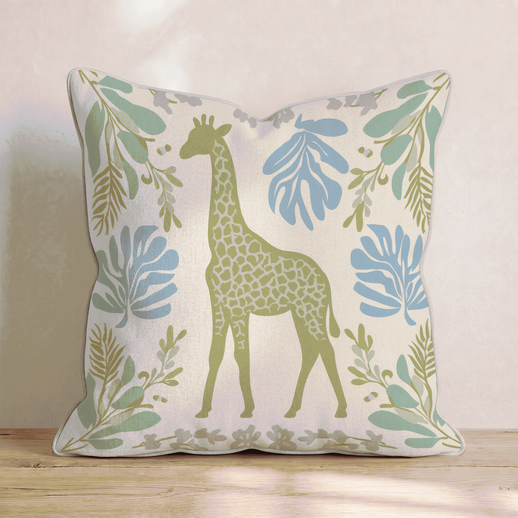 Giraffe Safari Throw Pillow - Benton Lane Home - Hillcroft Home
