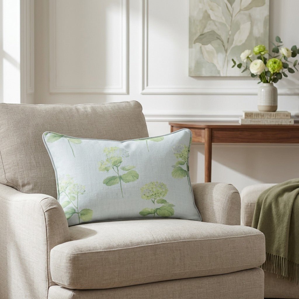 Glacial Ice Flowers Throw Pillow - Benton Lane Home - Lemon Park