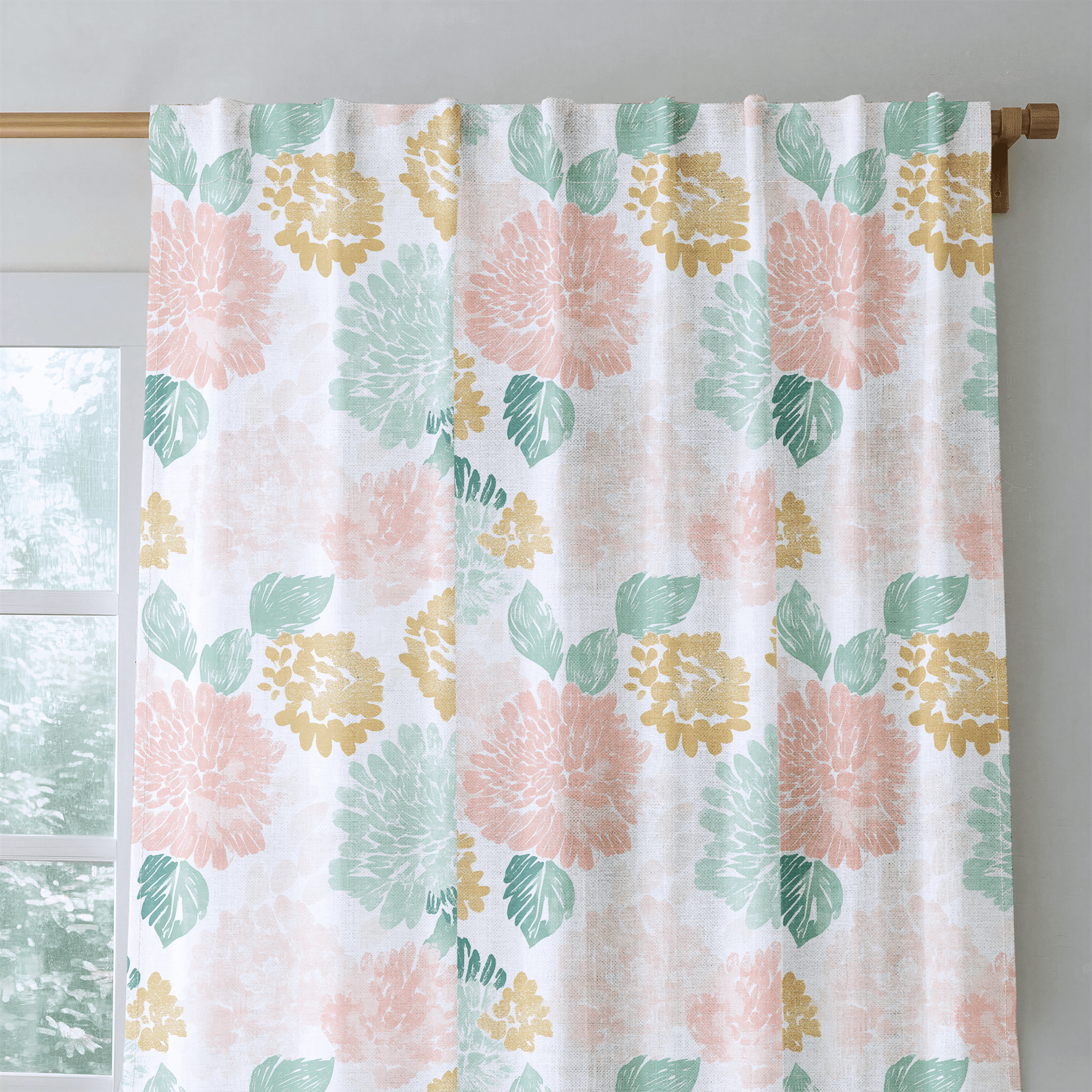 Golden Dahlia - Drapery - Benton Lane Home - Lemon Park