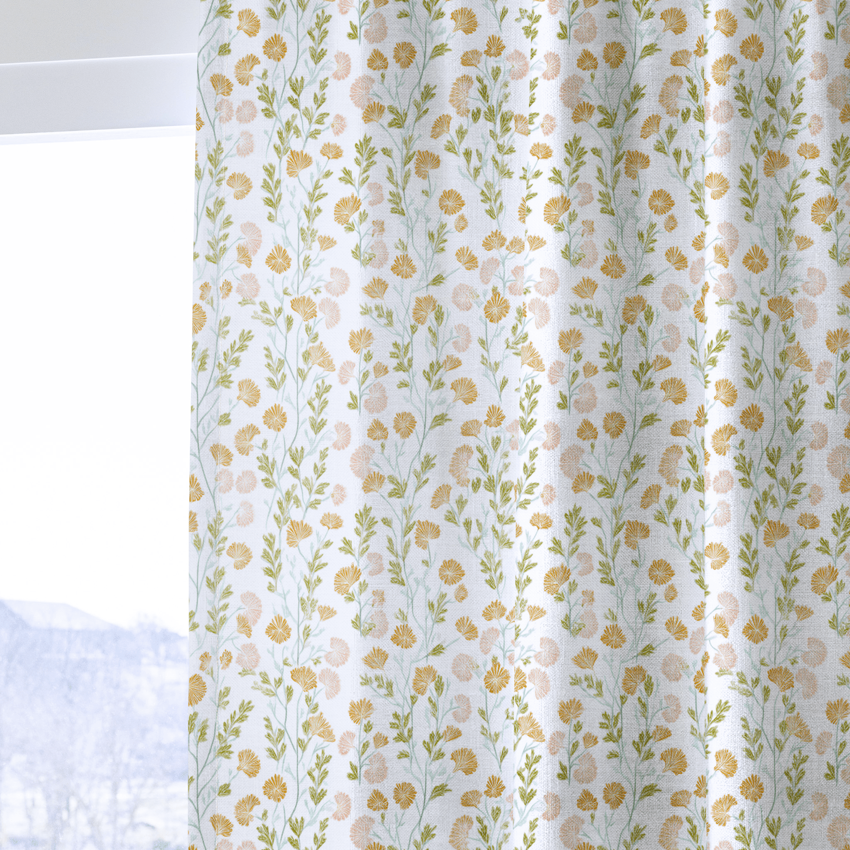 Golden Dandelion - Drapery - Benton Lane Home - Lemon Park