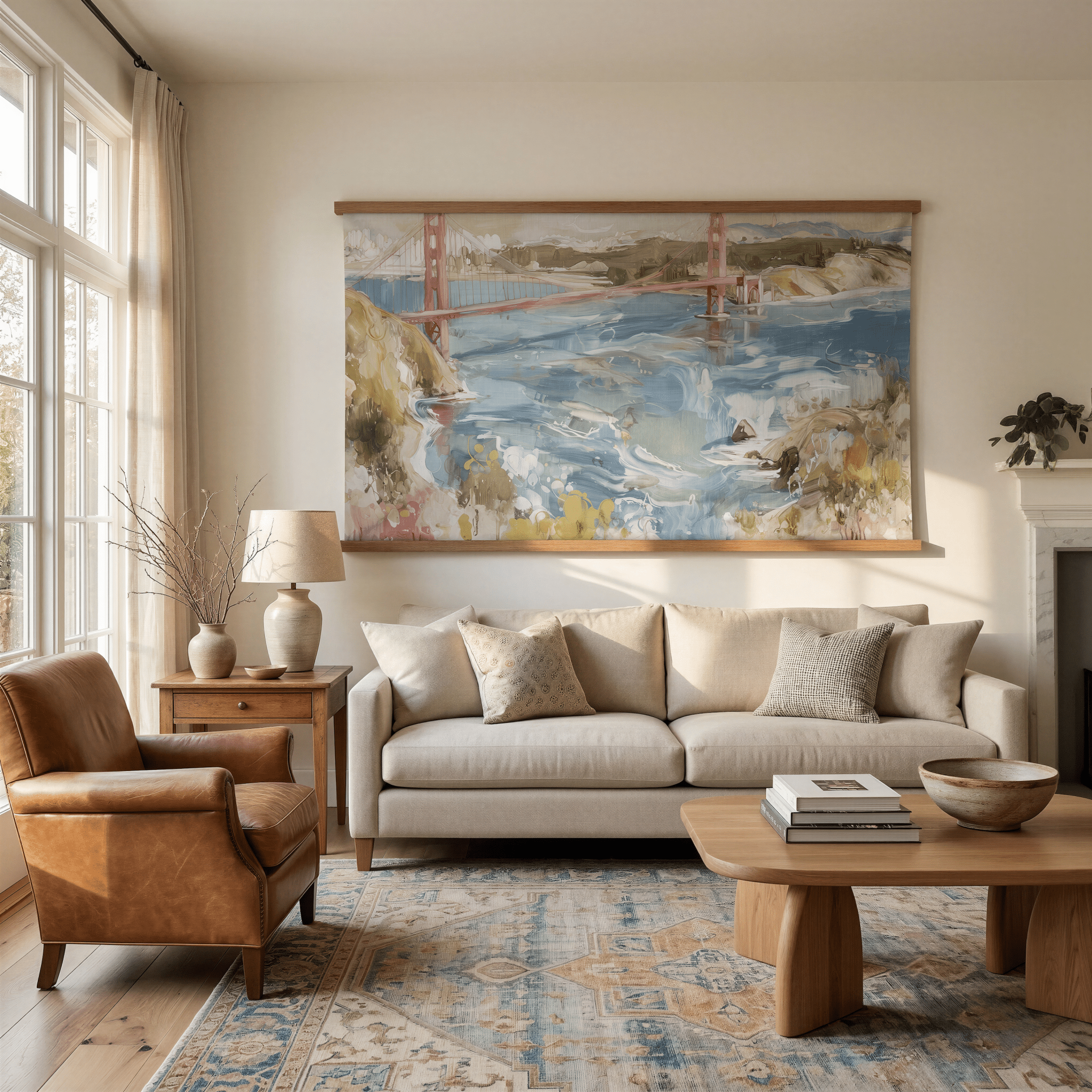 Golden Gate Bridge - Tapestry - Benton Lane Home - Lemon Park