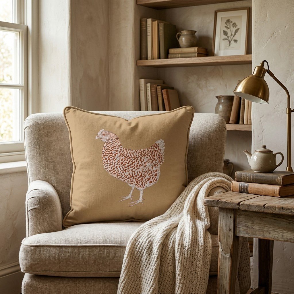 Golden Hen Throw Pillow - Benton Lane Home - Hillcroft Home