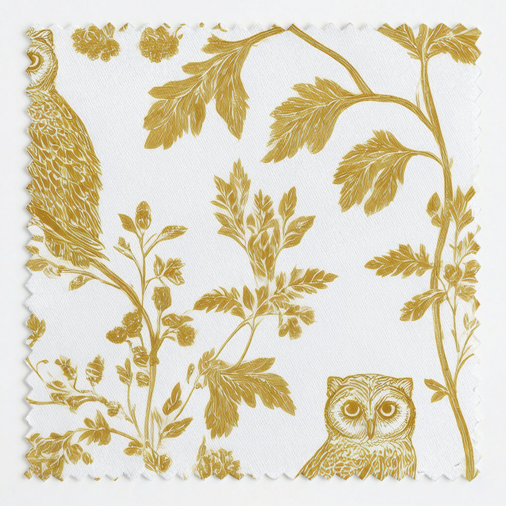 Golden Owl Friend - Fabric - Lemon Park