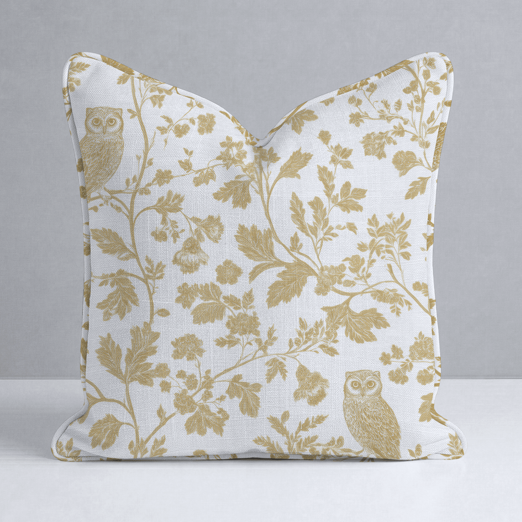 Golden Owl Friend Throw Pillow - Benton Lane Home - Lemon Park