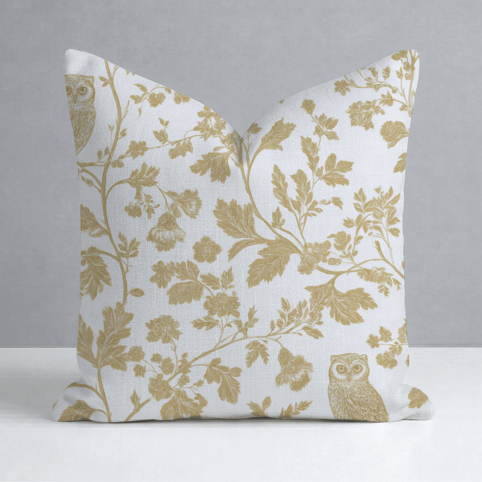 Golden Owl Friend Throw Pillow - Benton Lane Home - Lemon Park
