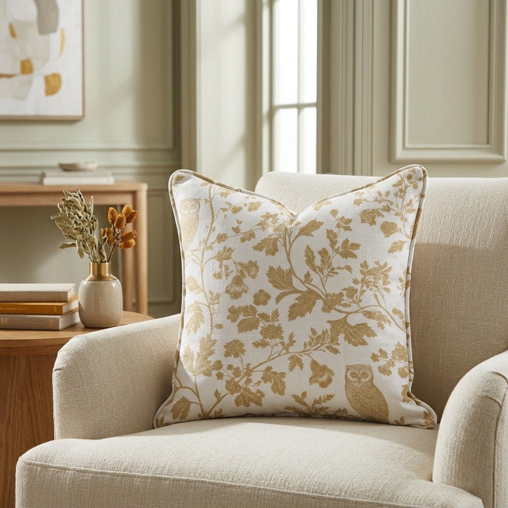 Golden Owl Friend Throw Pillow - Benton Lane Home - Lemon Park