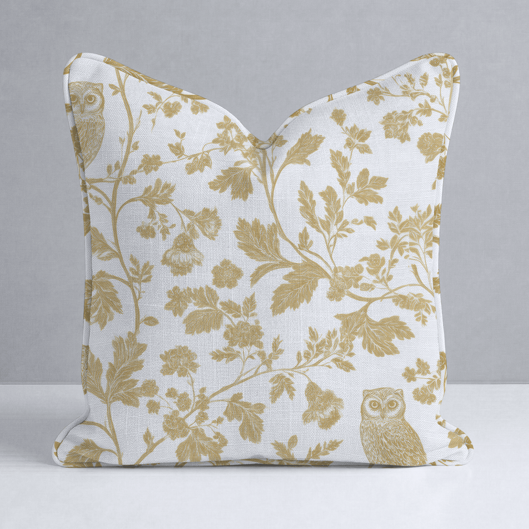 Golden Owl Friend Throw Pillow - Benton Lane Home - Lemon Park