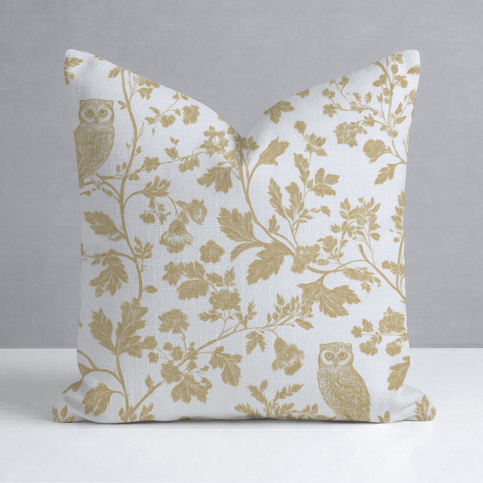 Golden Owl Friend Throw Pillow - Benton Lane Home - Lemon Park