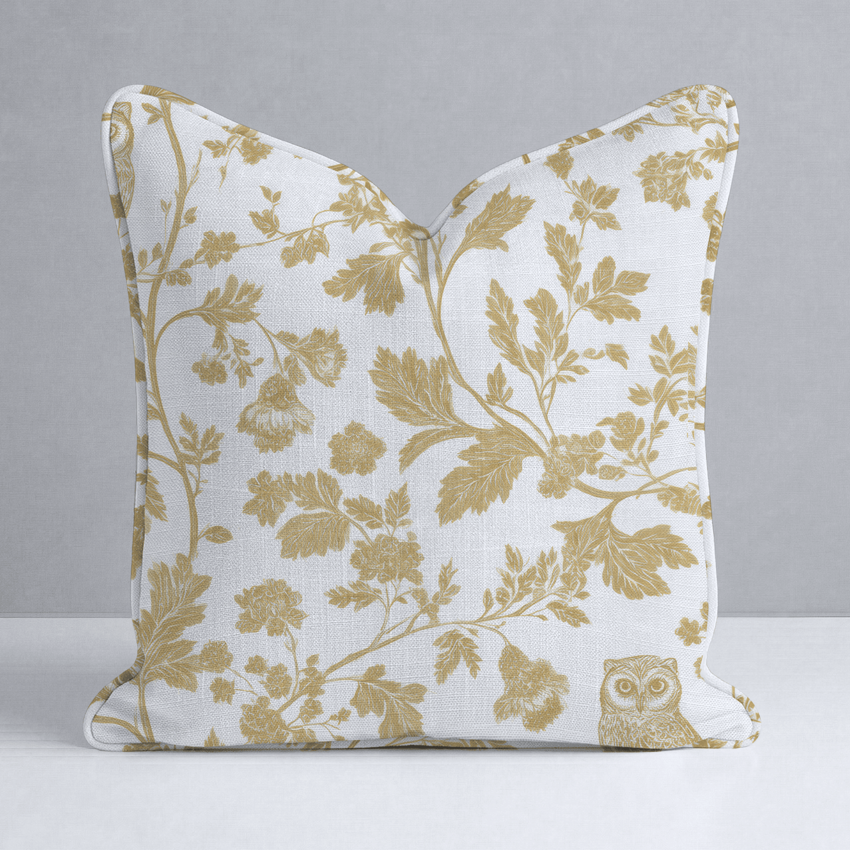 Golden Owl Friend Throw Pillow - Benton Lane Home - Lemon Park