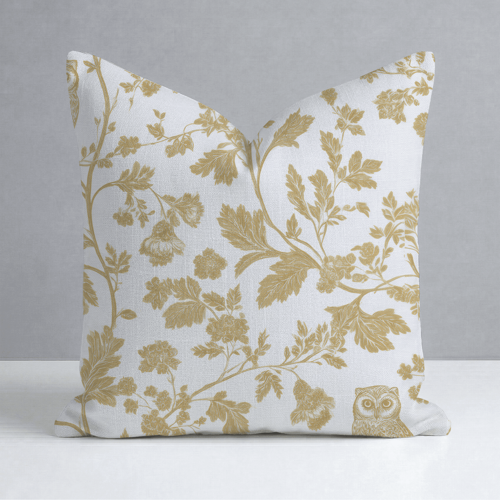 Golden Owl Friend Throw Pillow - Benton Lane Home - Lemon Park