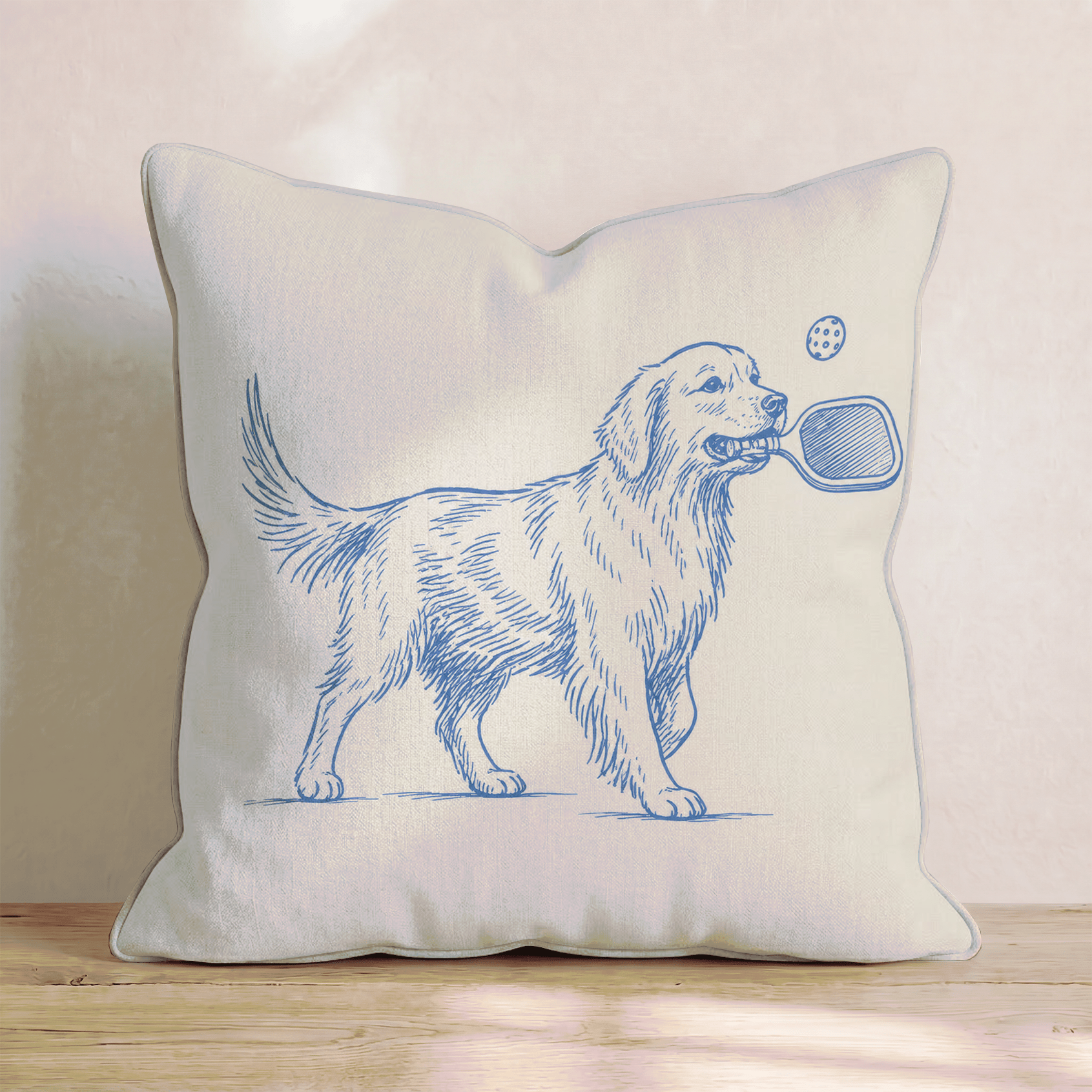 Golden Pickleball Throw Pillow - Benton Lane Home - Hillcroft Home