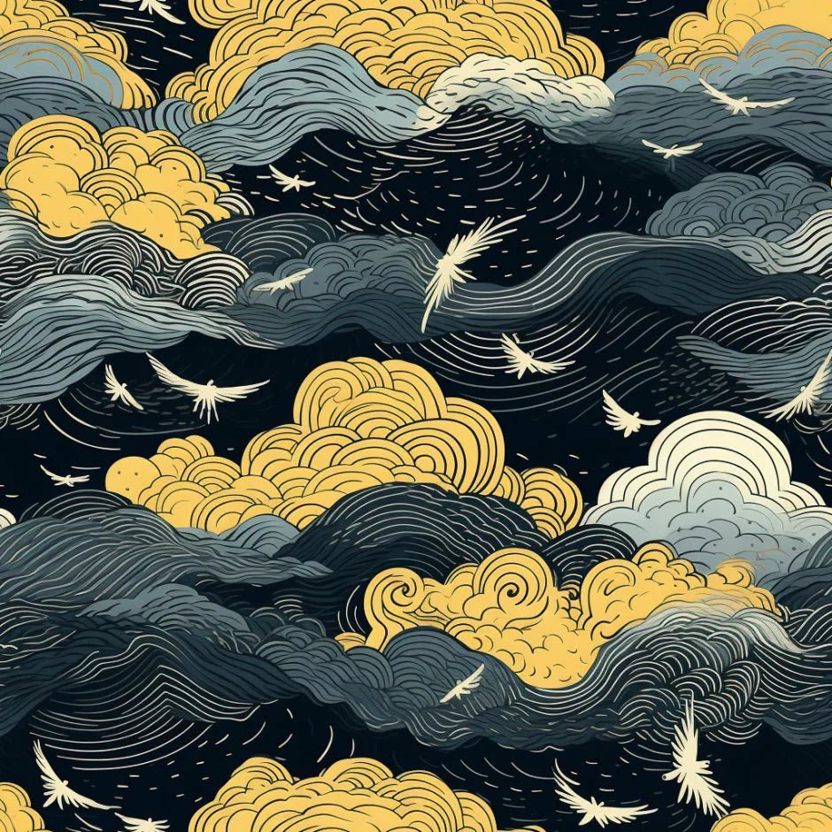 Golden Twilight Wallpaper - Benton Lane Home - Painted Paper