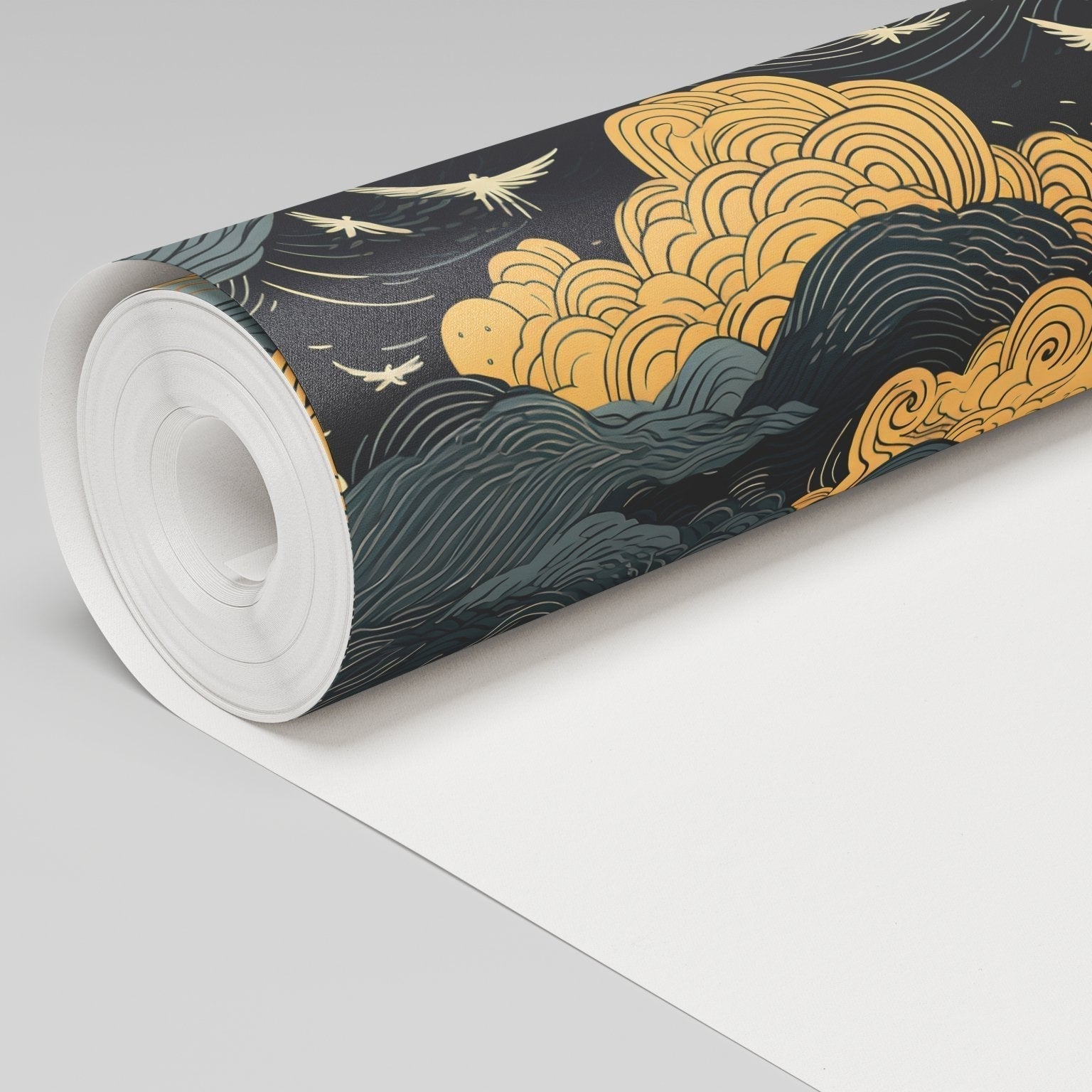 Golden Twilight Wallpaper - Benton Lane Home - Painted Paper