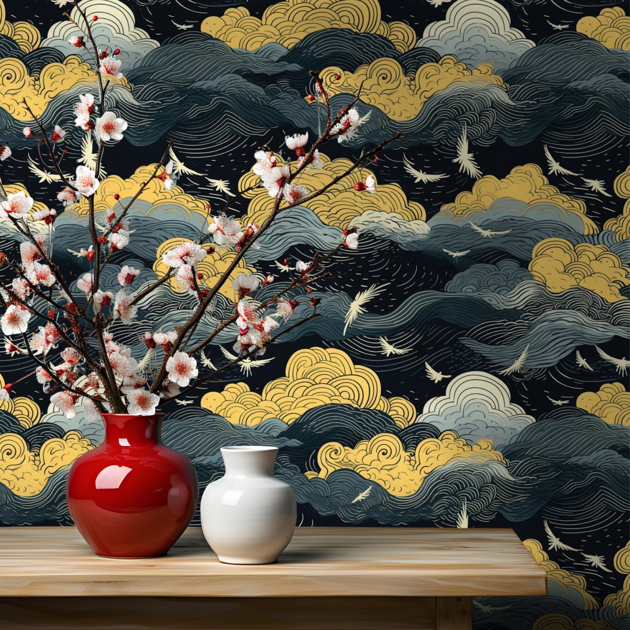 Golden Twilight Wallpaper - Benton Lane Home - Painted Paper