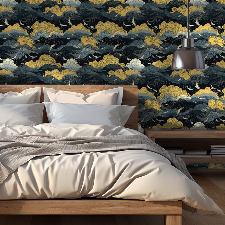 Golden Twilight Wallpaper - Benton Lane Home - Painted Paper