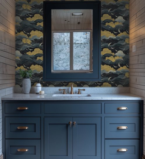 Golden Twilight Wallpaper - Benton Lane Home - Painted Paper