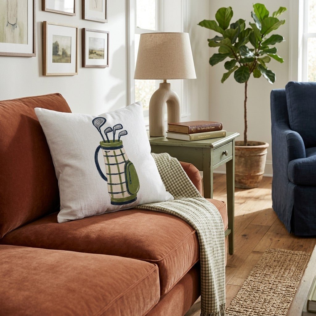 Golf Bag Throw Pillow - Benton Lane Home - Hillcroft Home