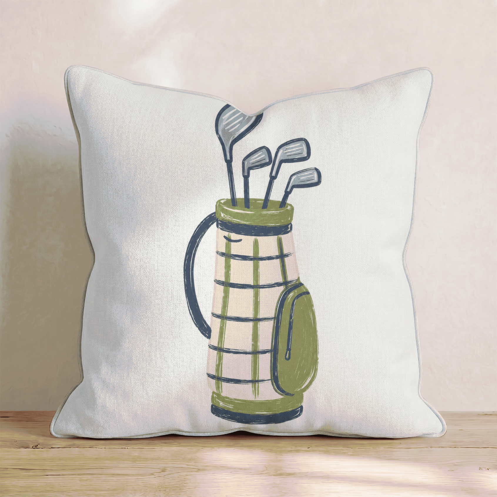 Golf Bag Throw Pillow - Benton Lane Home - Hillcroft Home