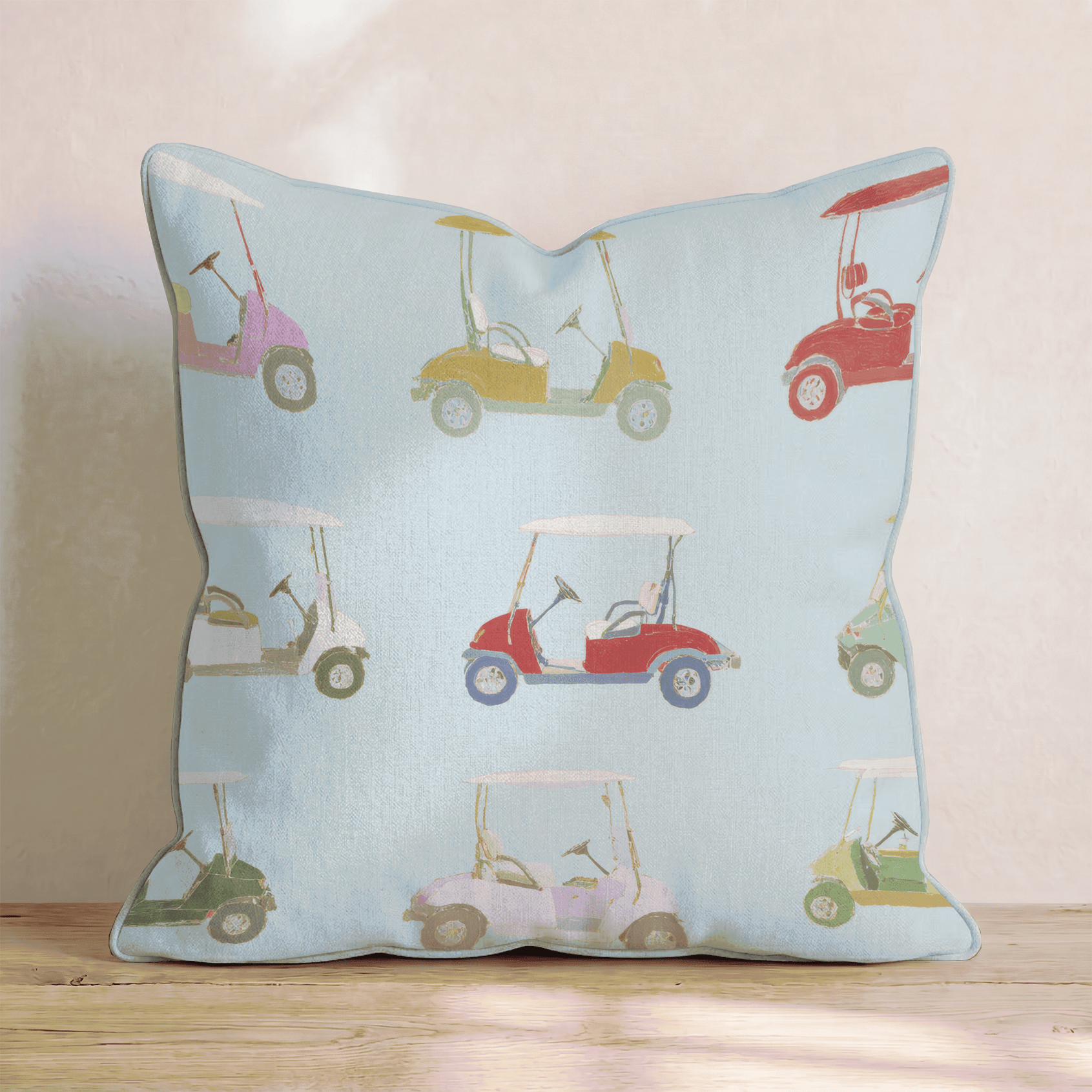 Golf Carts Throw Pillow - Benton Lane Home - Hillcroft Home