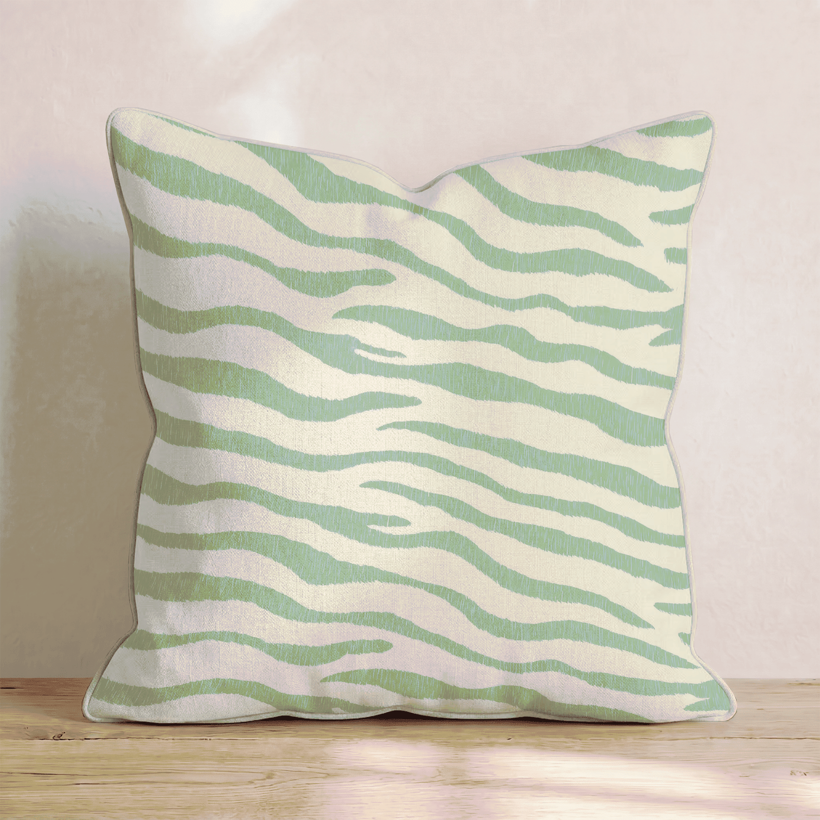 Gorgeous Green Zebra Throw Pillow - Benton Lane Home - Hillcroft Home