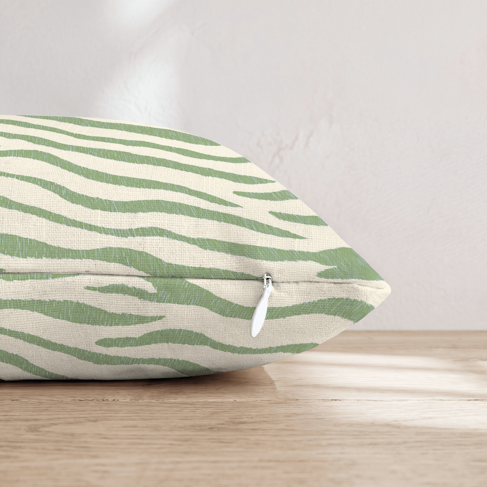Gorgeous Green Zebra Throw Pillow - Hillcroft Home