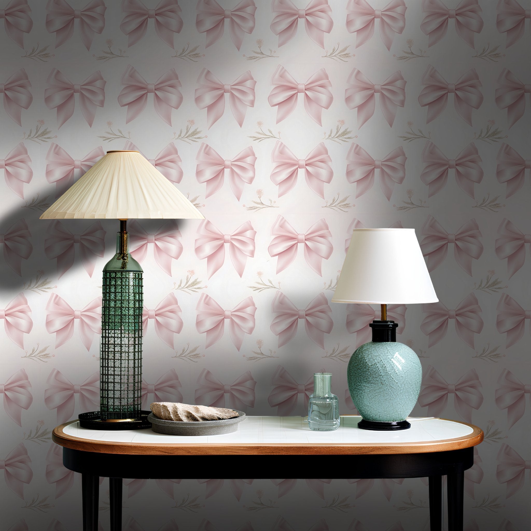 Gracie Petite Bow Wallpaper - Benton Lane Home - Painted Paper