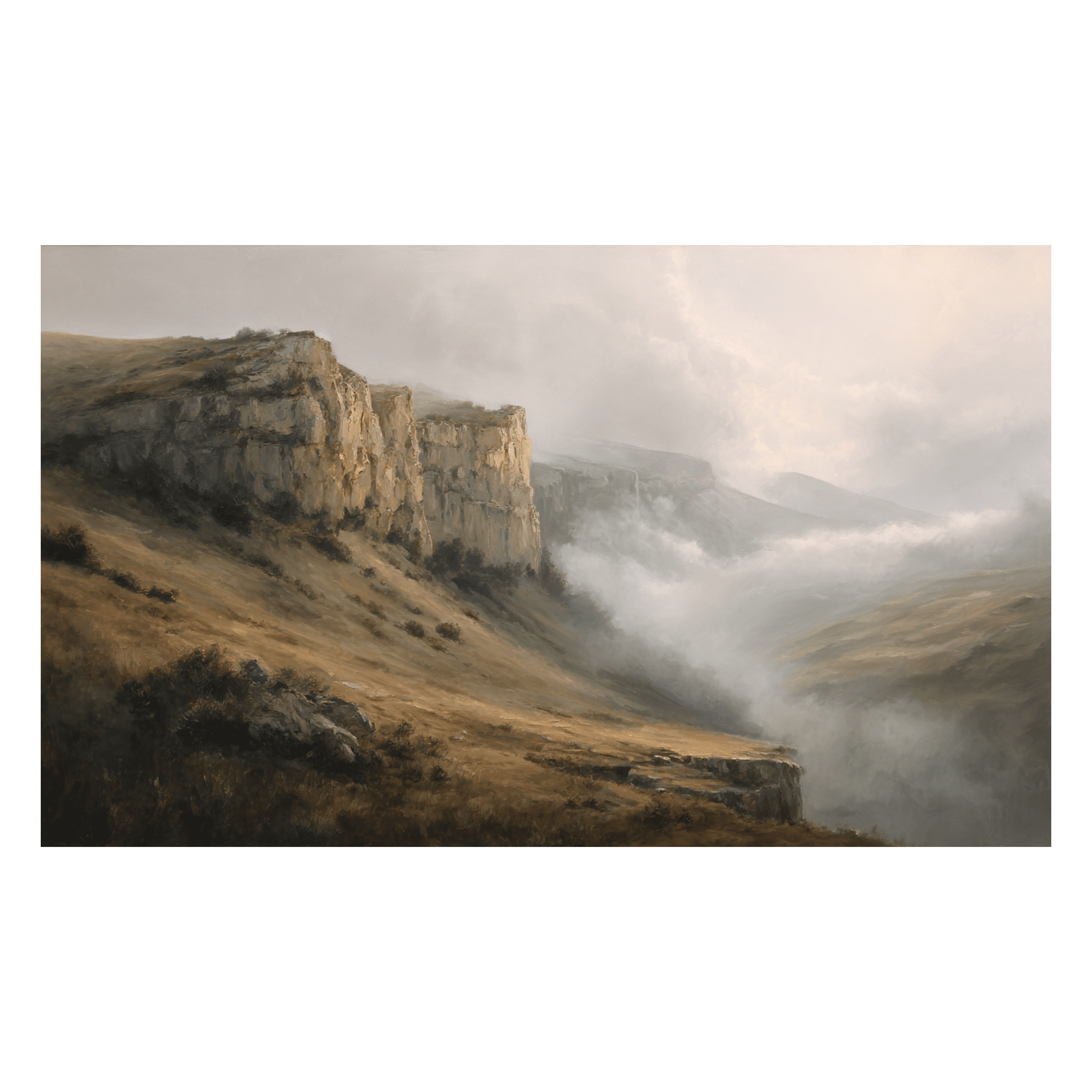 Grassy Bay Cliffs - Tapestry - Benton Lane Home - Painted Paper