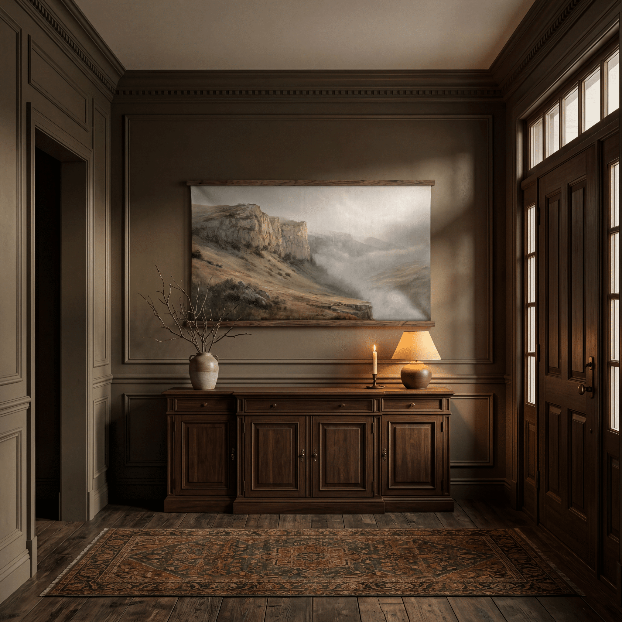 Grassy Bay Cliffs - Tapestry - Benton Lane Home - Painted Paper