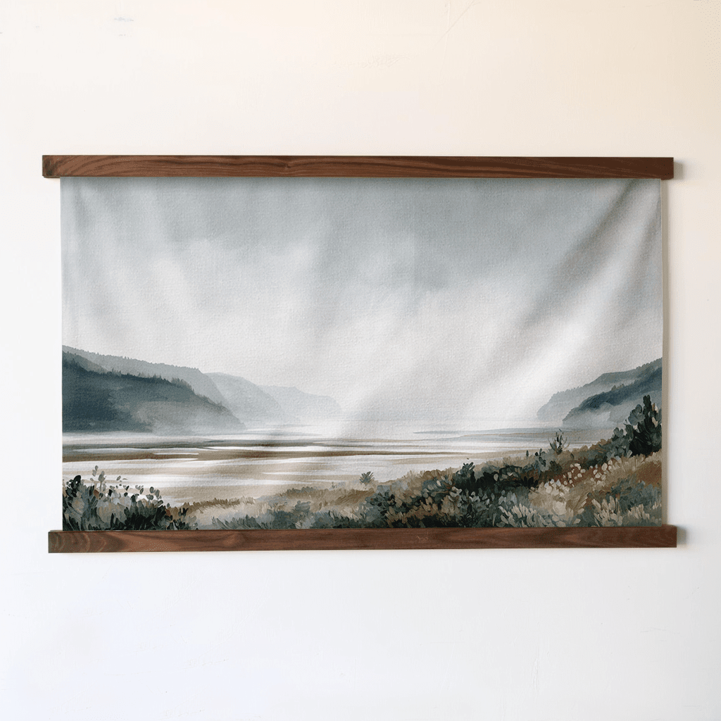 Gray Shoreline - Tapestry - Benton Lane Home - Painted Paper