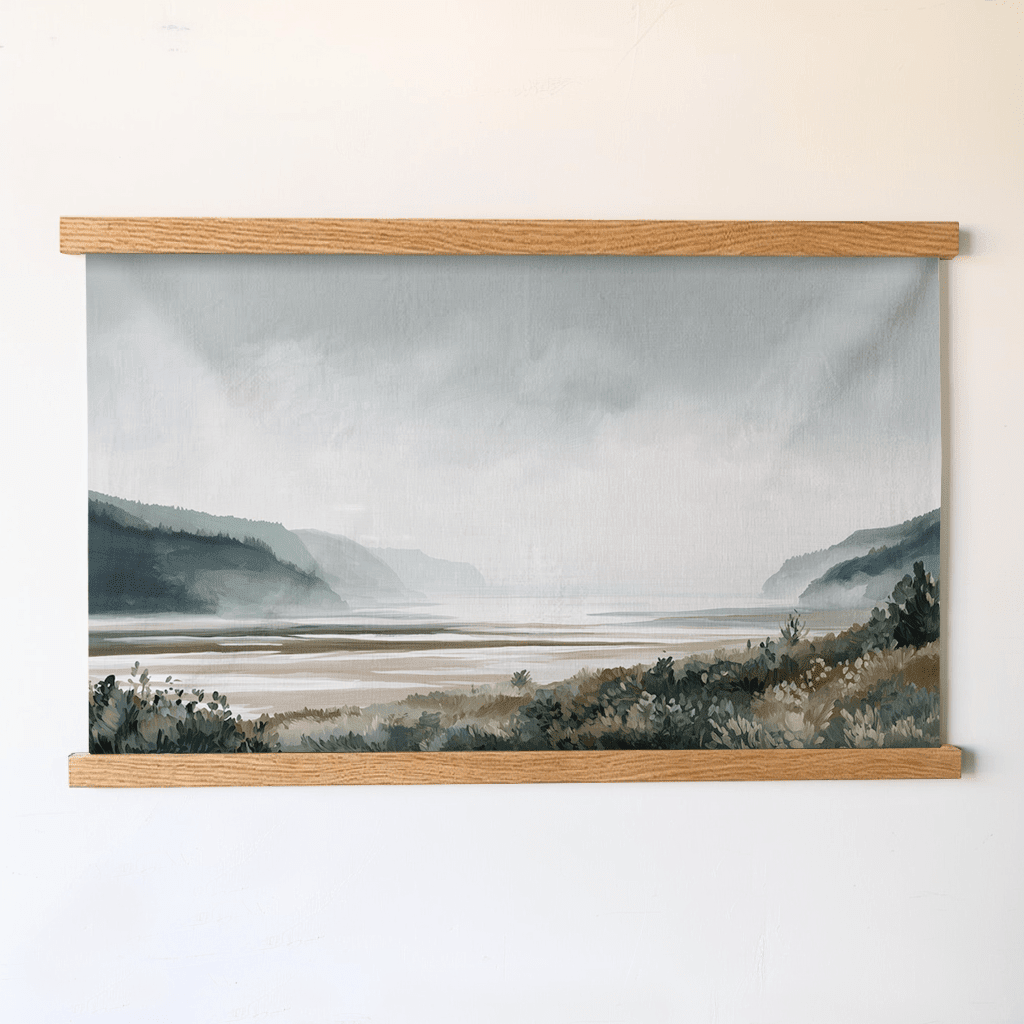 Gray Shoreline - Tapestry - Benton Lane Home - Painted Paper