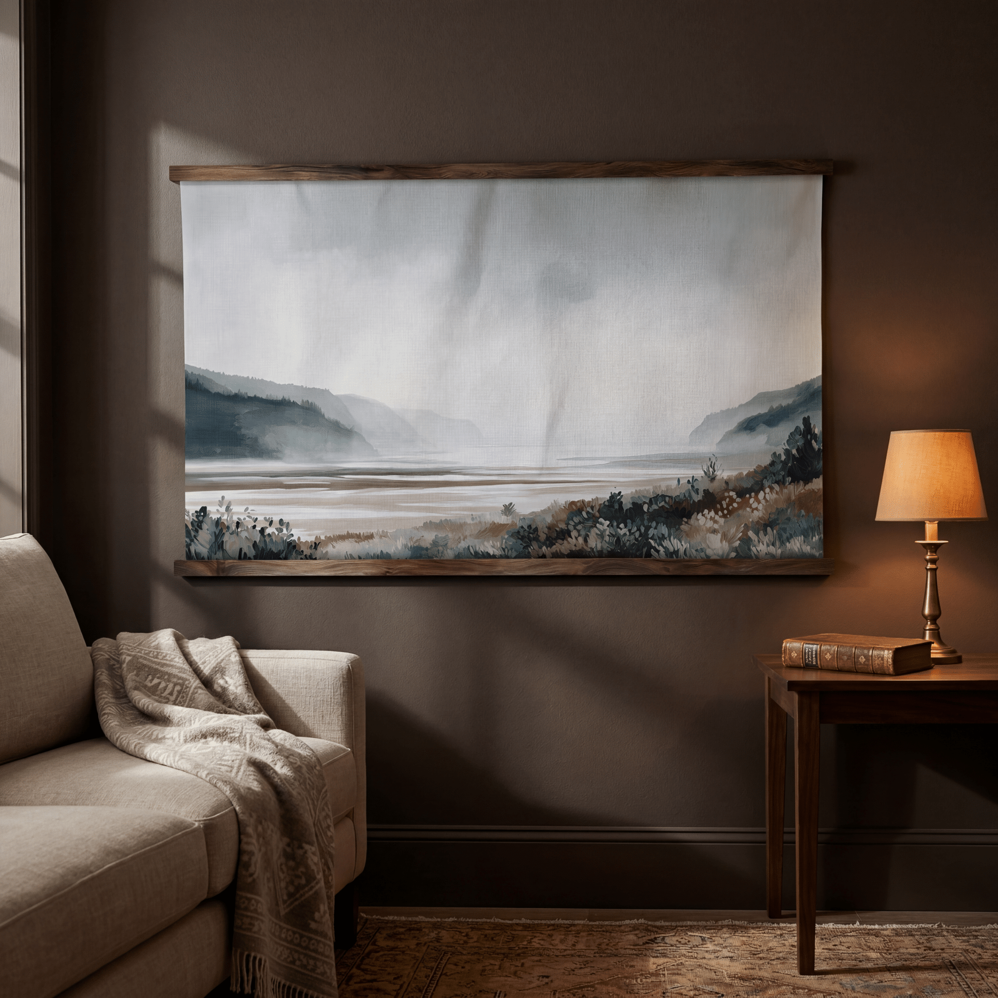 Gray Shoreline - Tapestry - Benton Lane Home - Painted Paper