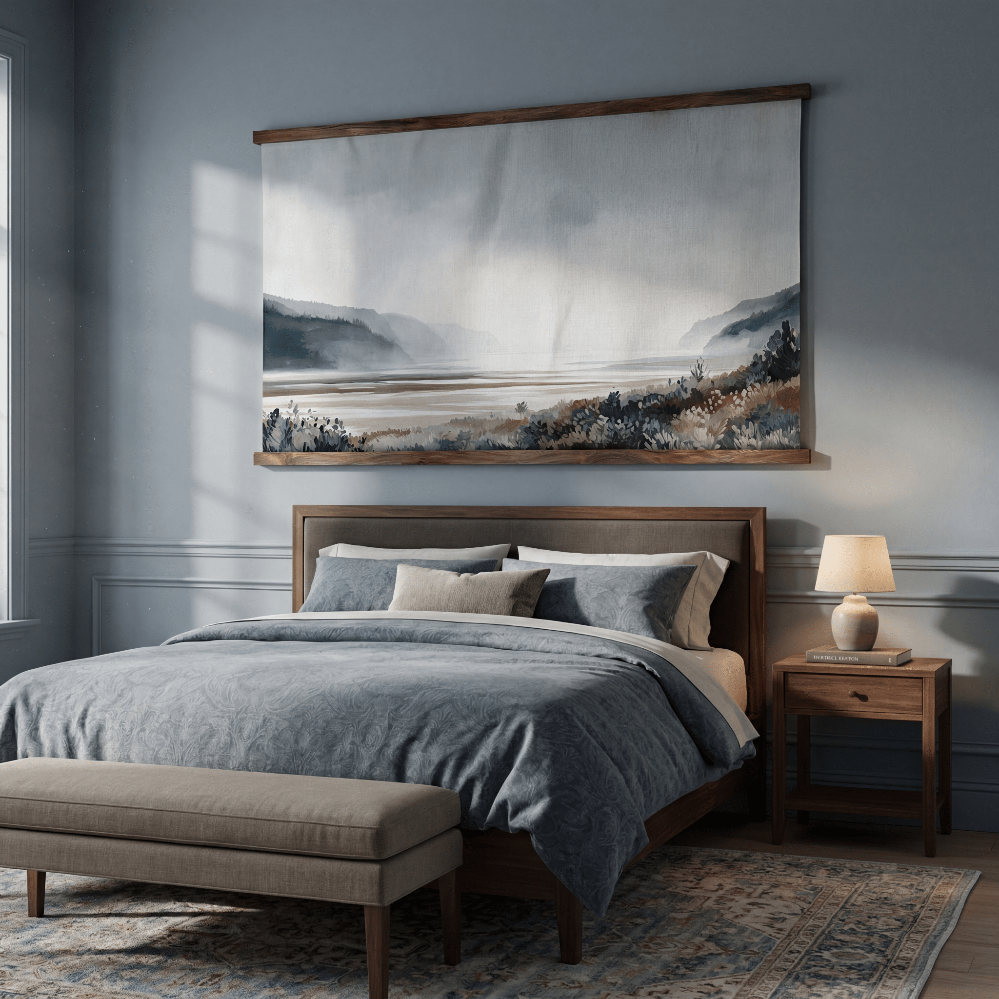 Gray Shoreline - Tapestry - Benton Lane Home - Painted Paper