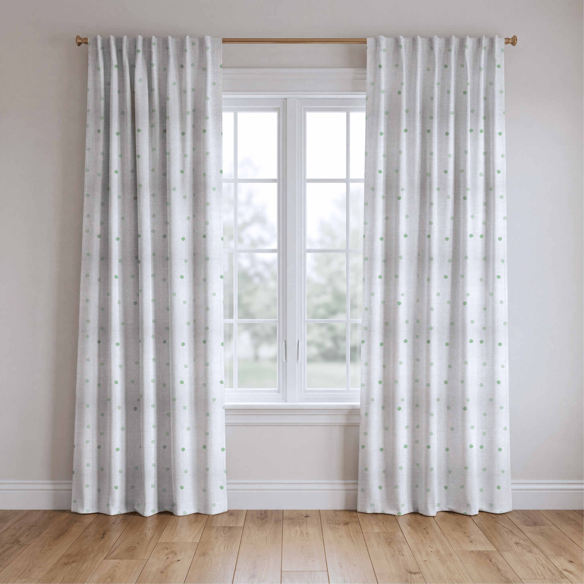 Green Aria - Drapery - Benton Lane Home - Lemon Park