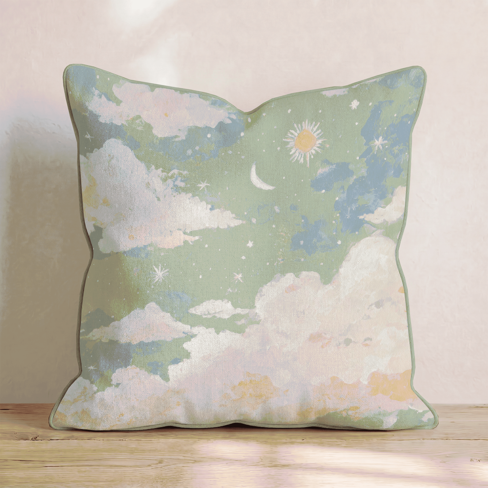 Green Night Sky Throw Pillow - Benton Lane Home - Hillcroft Home
