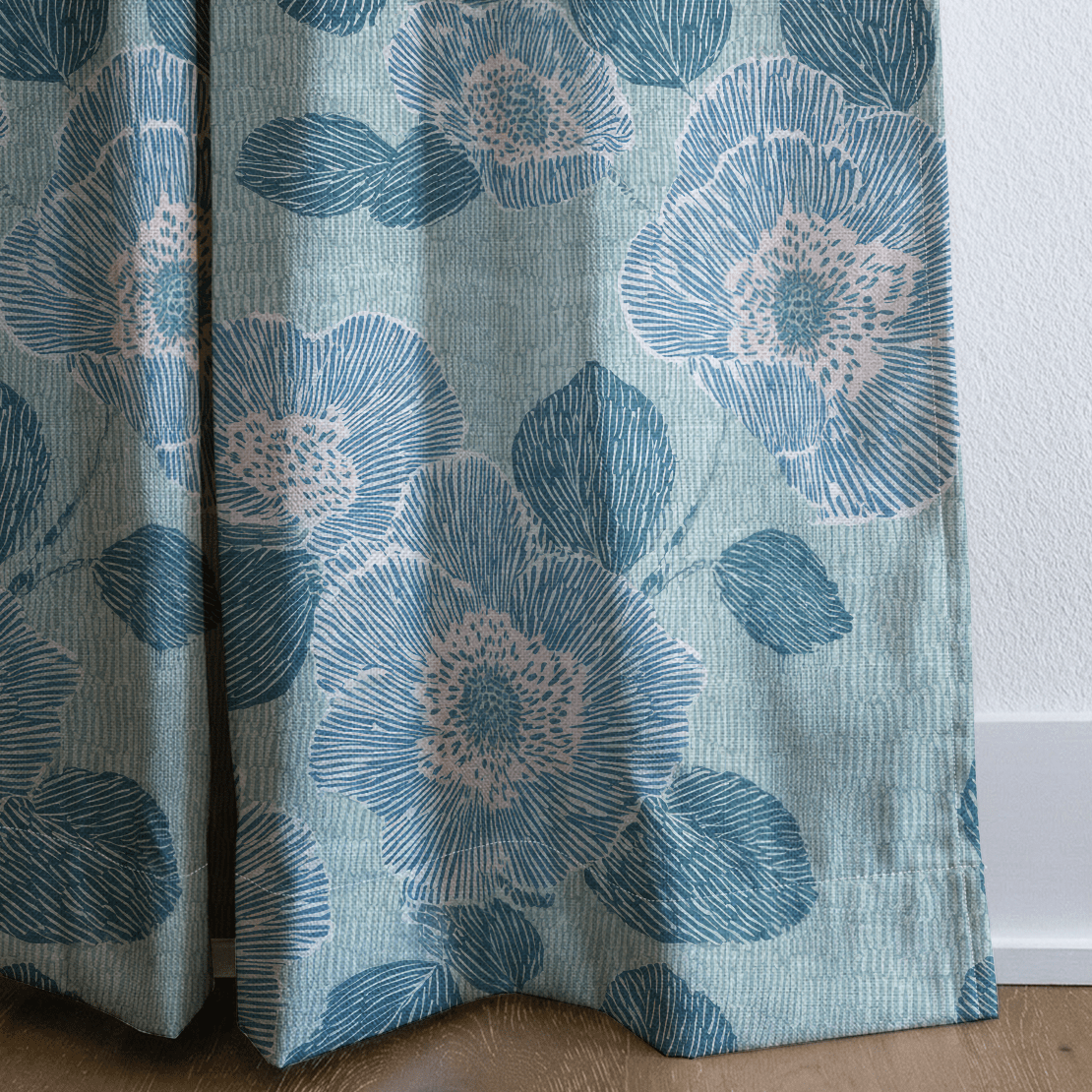 Green Rain Drops - Drapery - Benton Lane Home - Lemon Park