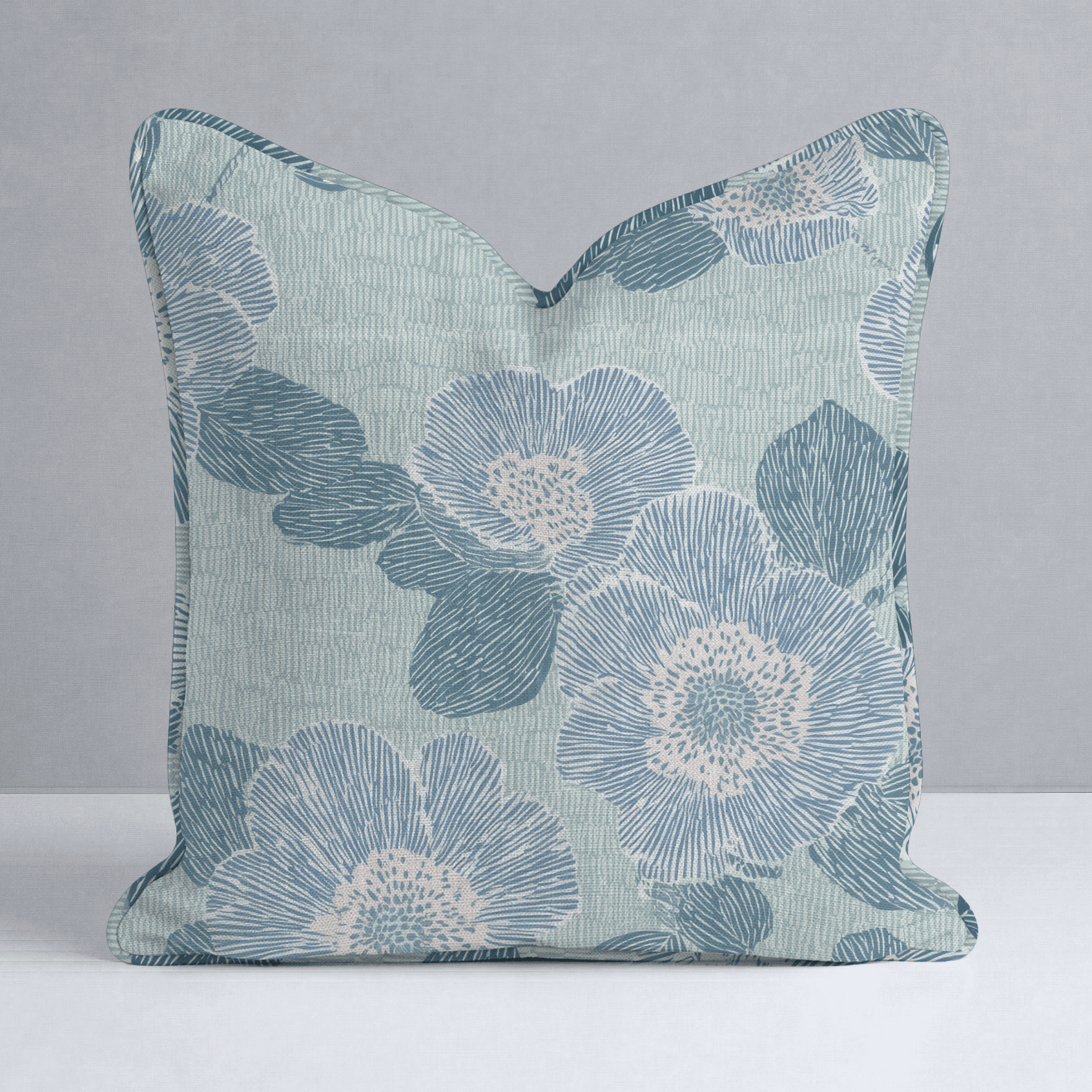Green Rain Drops Throw Pillow - Benton Lane Home - Lemon Park