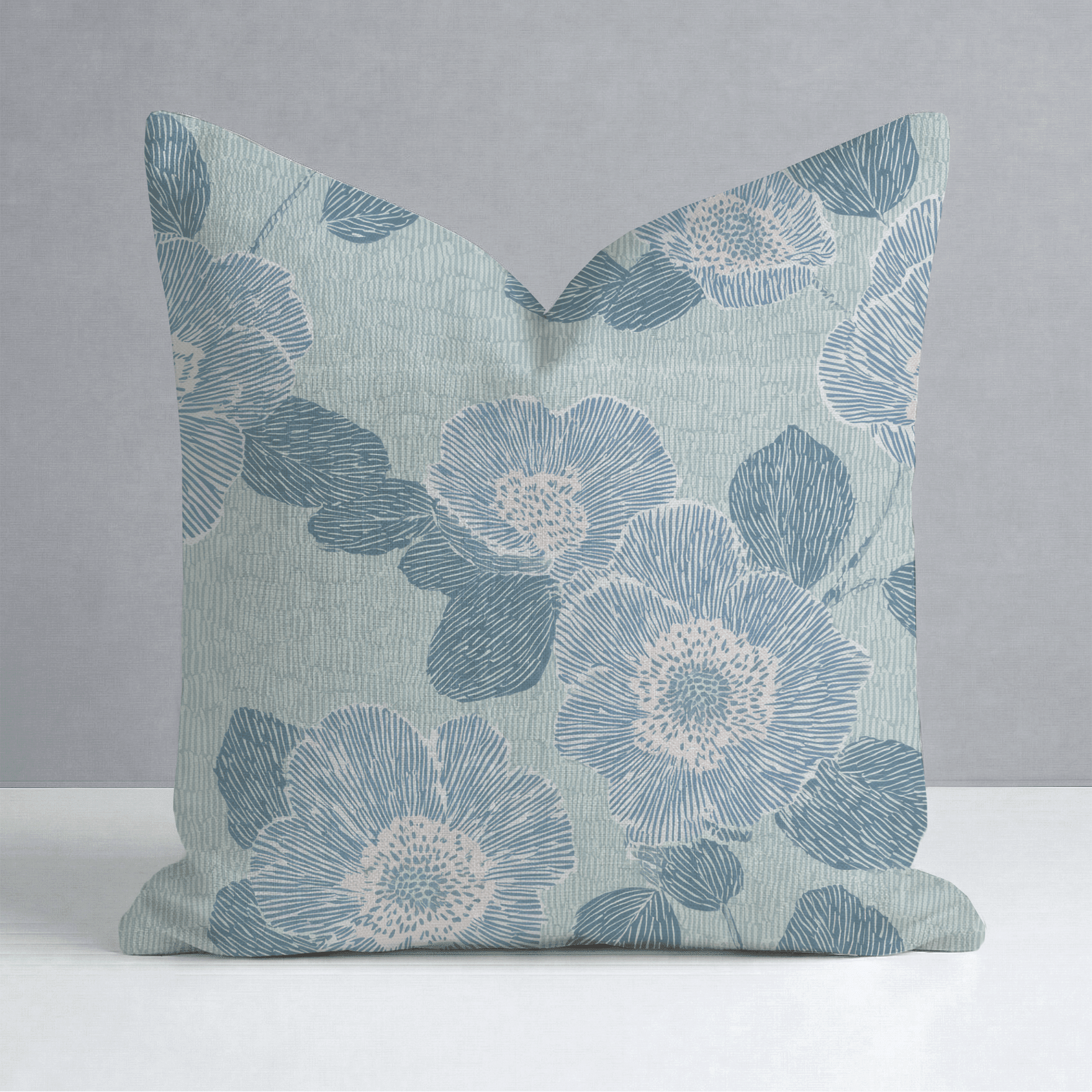 Green Rain Drops Throw Pillow - Benton Lane Home - Lemon Park