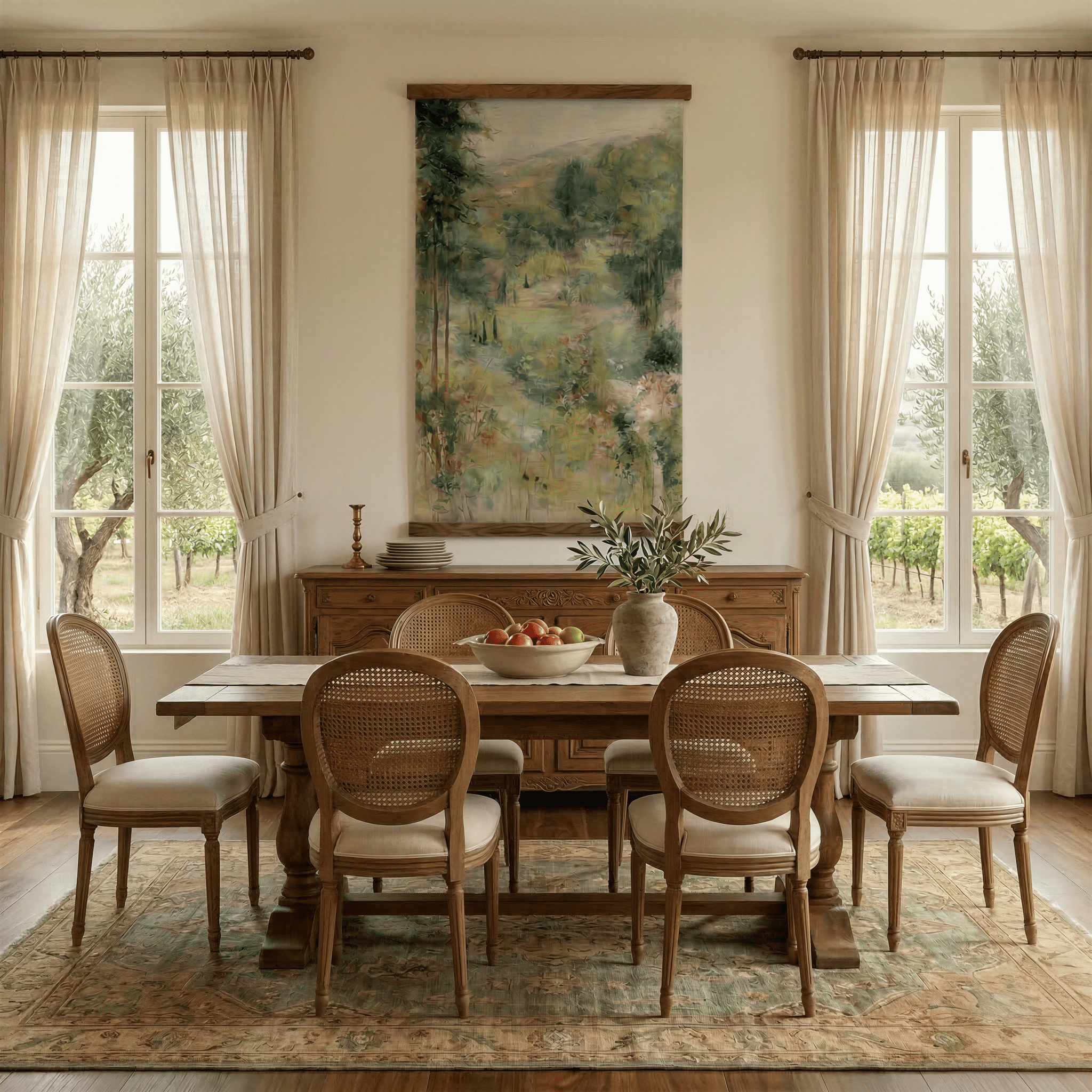 Green Vineyard - Tapestry - Benton Lane Home - Lemon Park