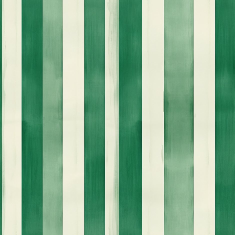 Green Watercolor Striped Wallpaper - Benton Lane Home - Painted Paper