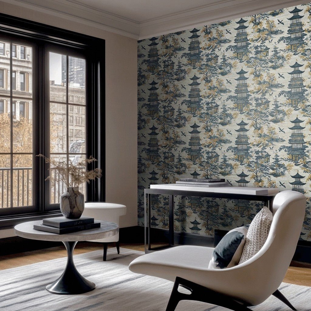Griffin Faux Grasscloth Wallpaper - Benton Lane Home - Painted Paper