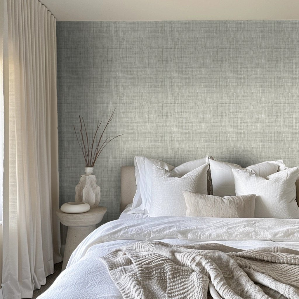 Hani Subtle Linen Wallpaper - Painted Paper