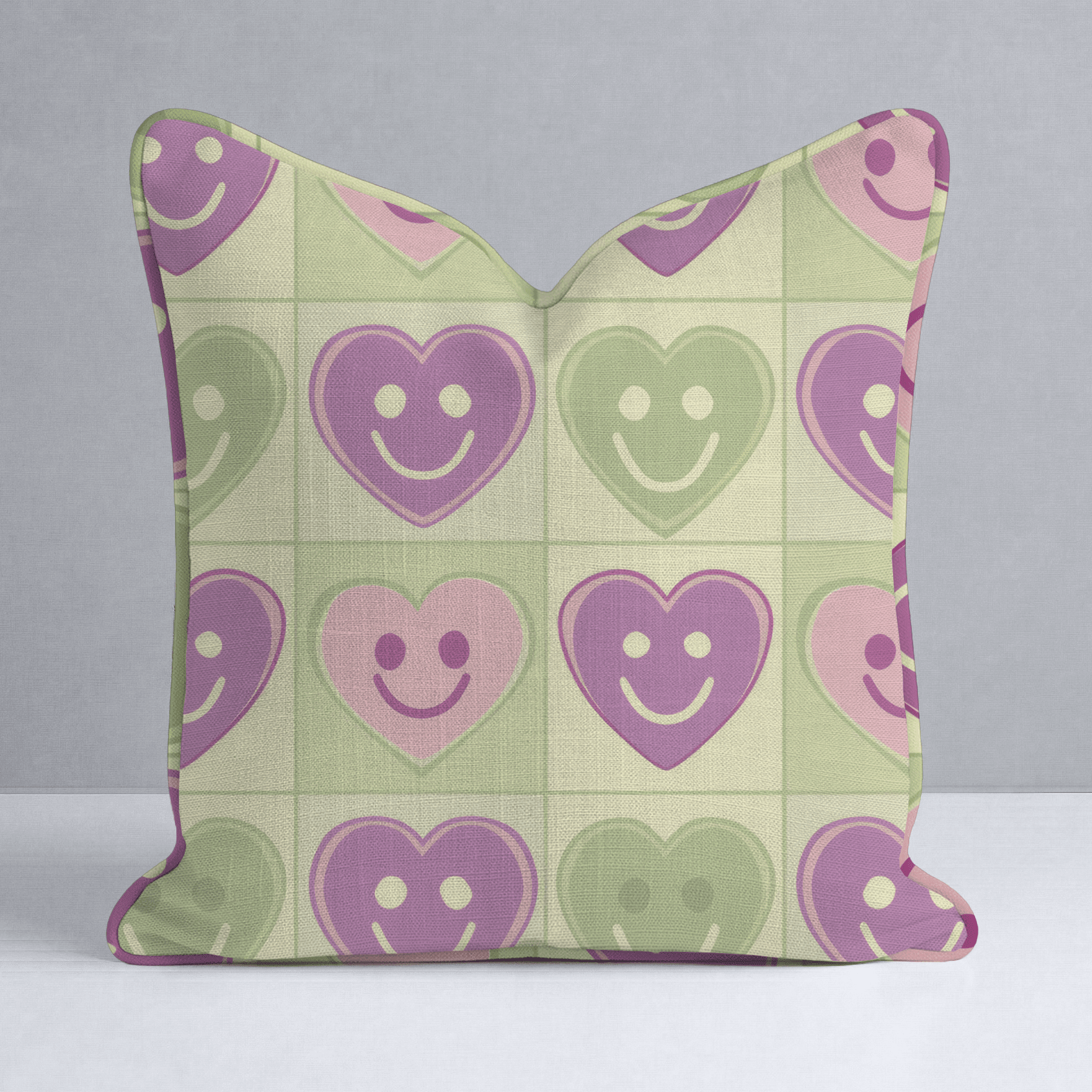 Happy Hearts Throw Pillow - Benton Lane Home - Lemon Park