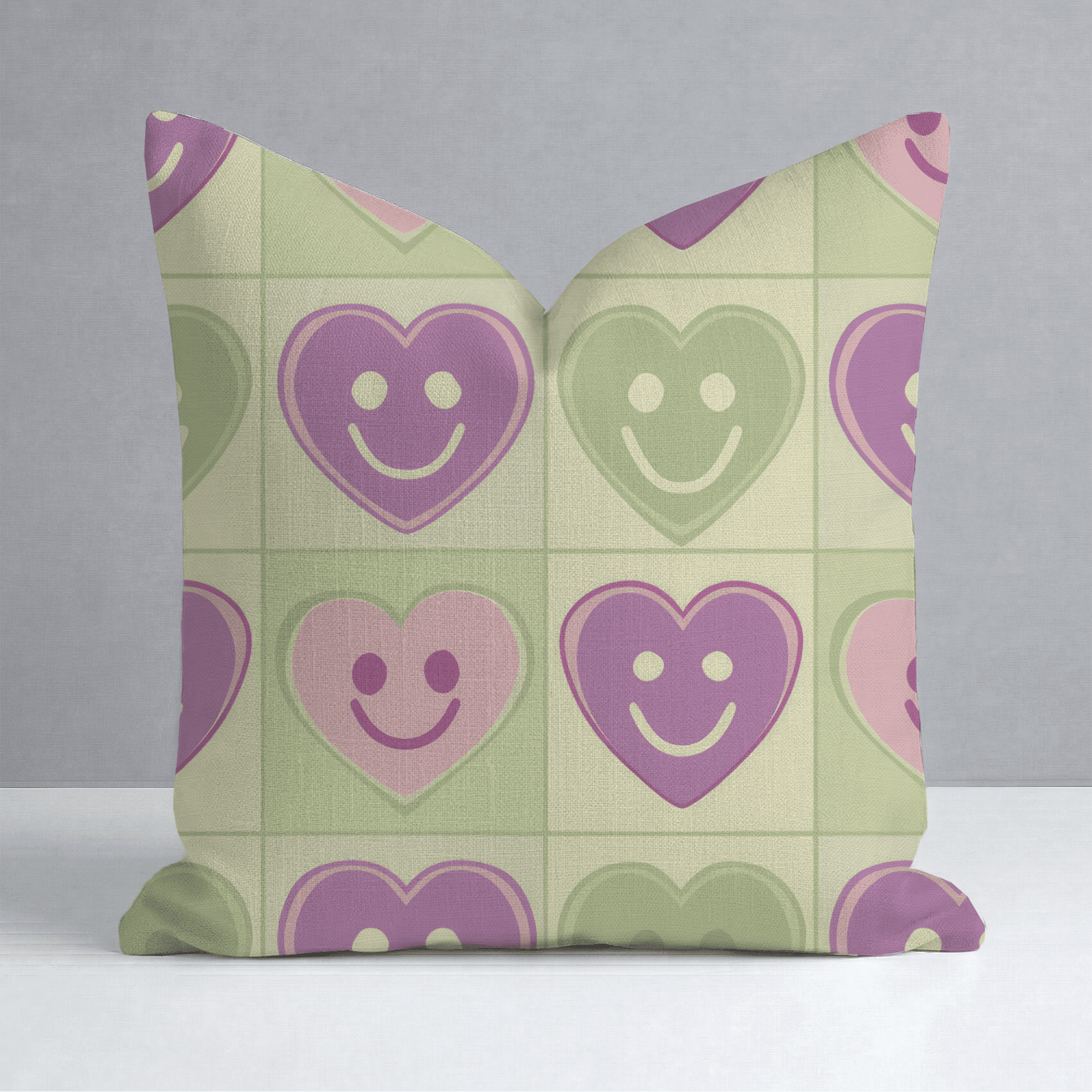 Happy Hearts Throw Pillow - Benton Lane Home - Lemon Park