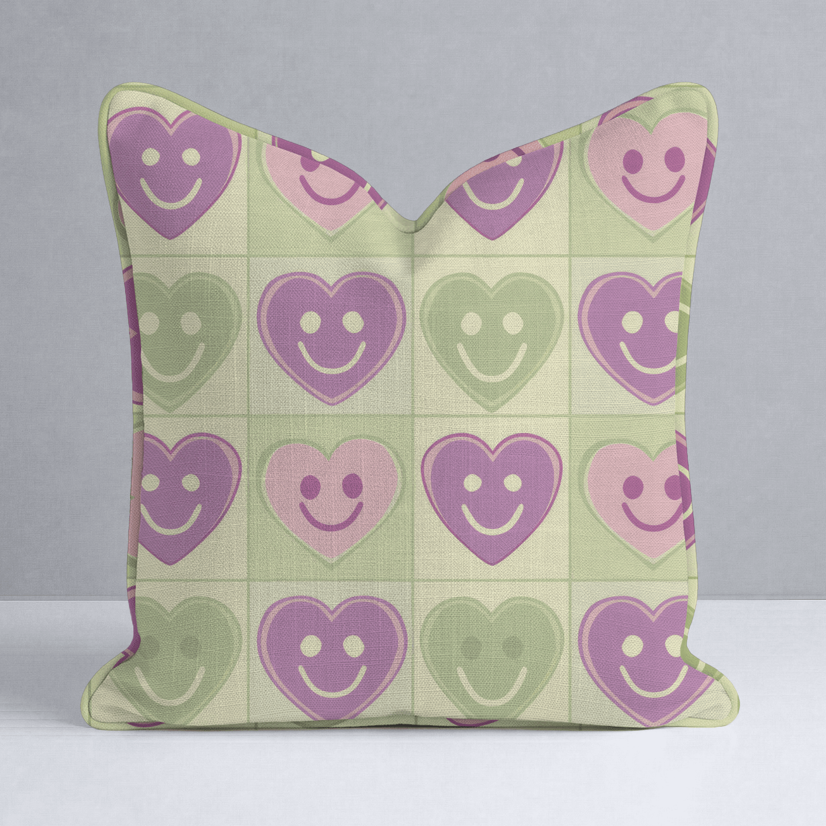 Happy Hearts Throw Pillow - Benton Lane Home - Lemon Park
