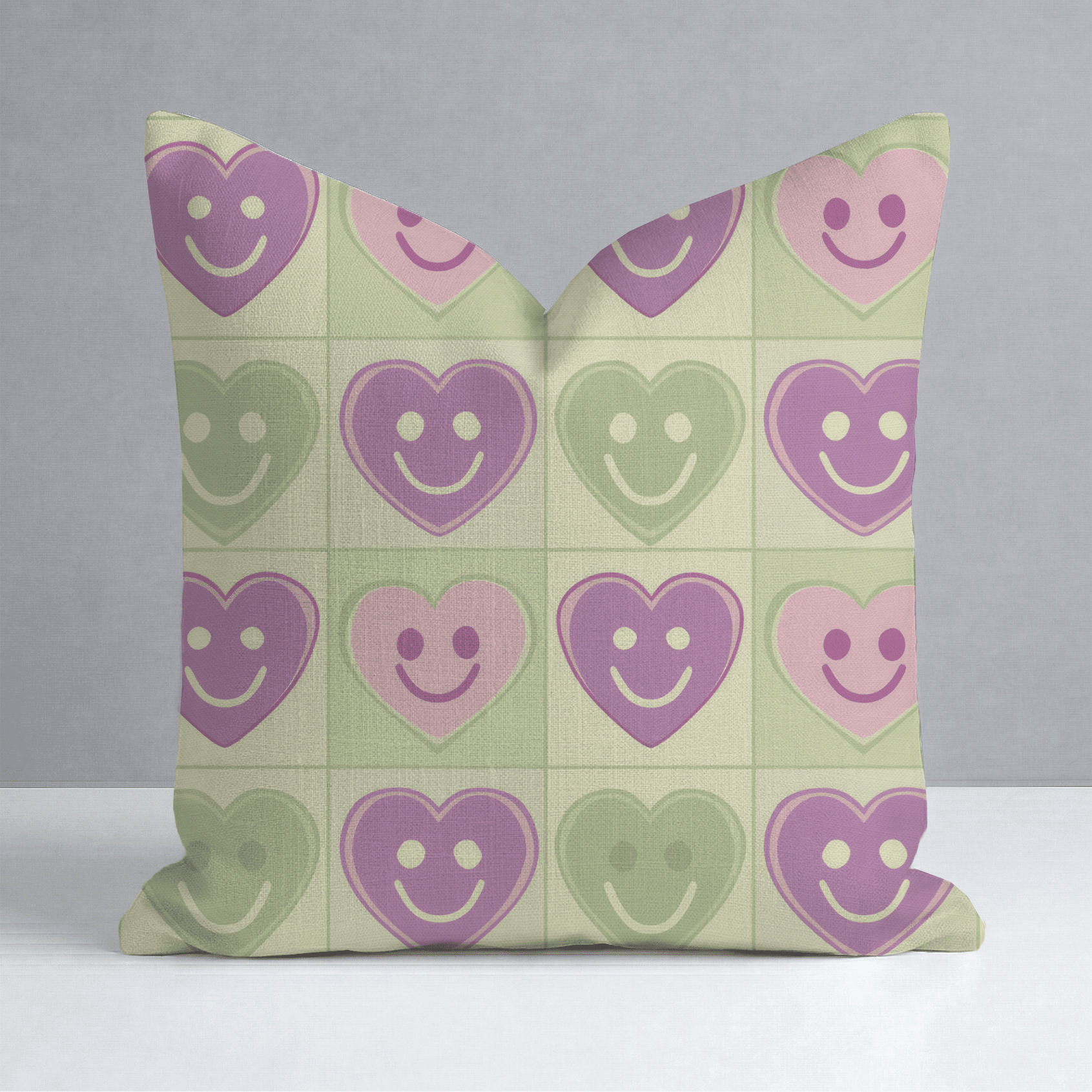 Happy Hearts Throw Pillow - Benton Lane Home - Lemon Park