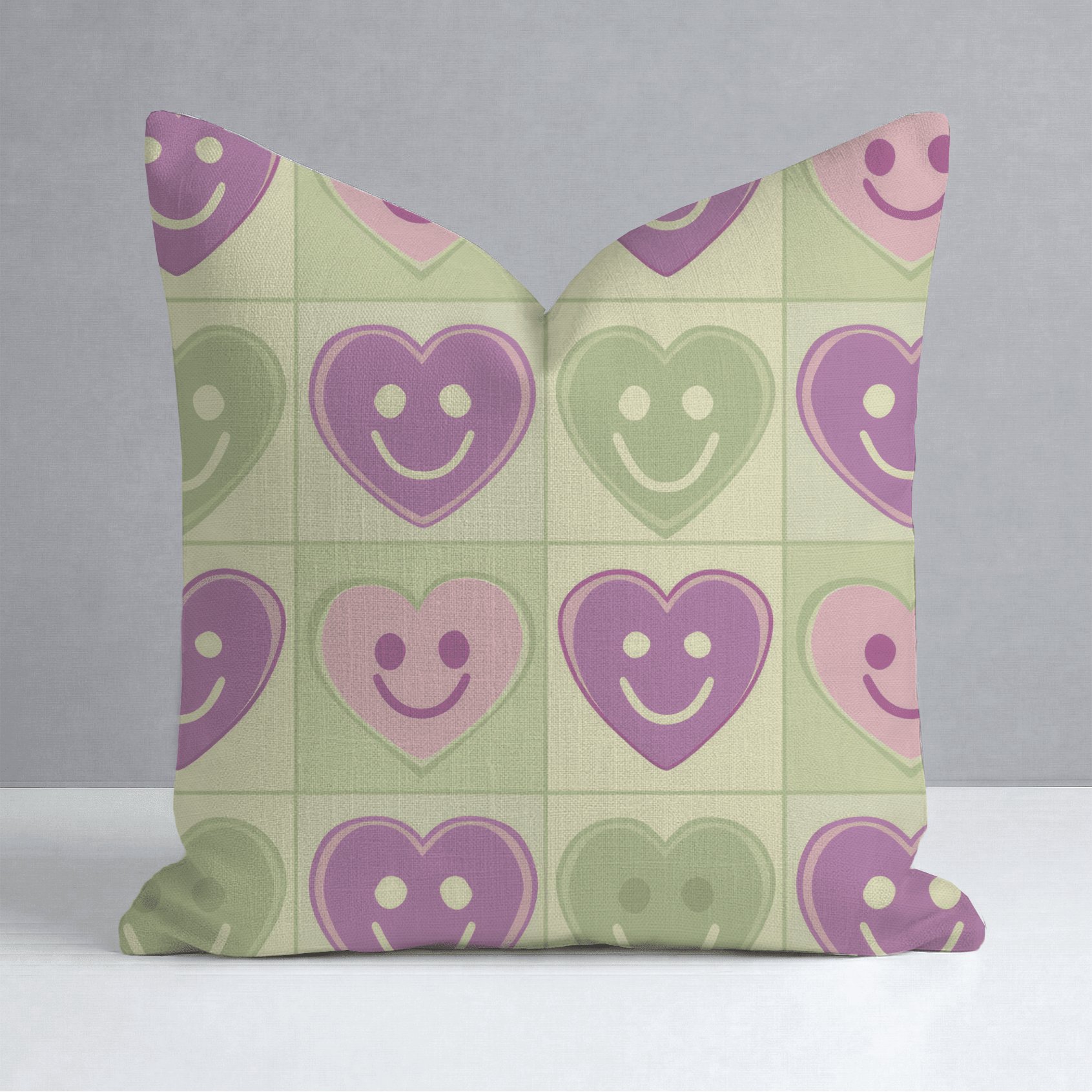 Happy Hearts Throw Pillow - Benton Lane Home - Lemon Park