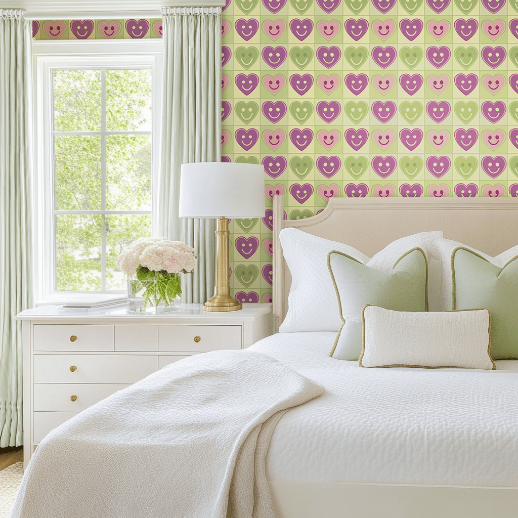 Happy Hearts Wallpaper - Benton Lane Home - Lemon Park