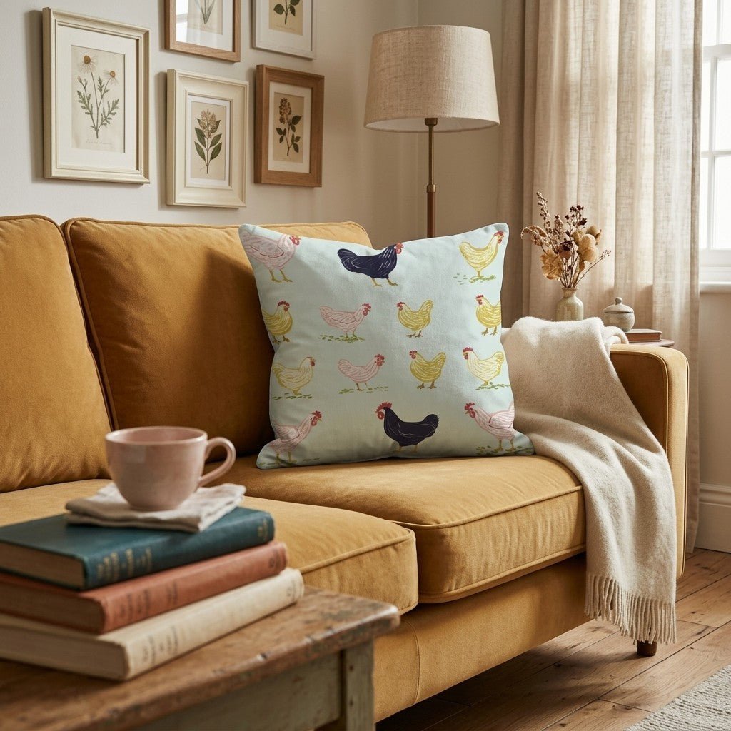 Happy Hens Throw Pillow - Benton Lane Home - Hillcroft Home