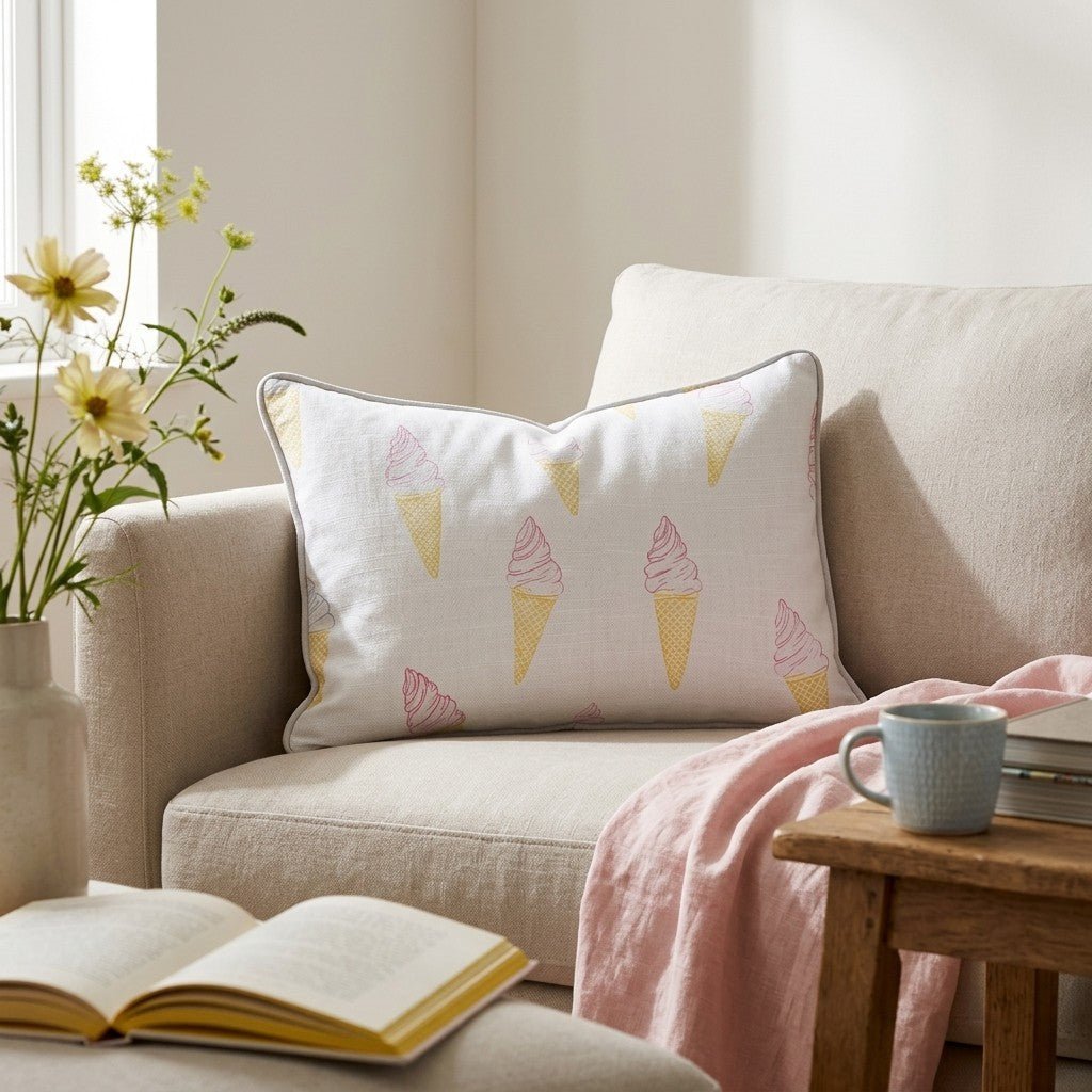 Happy Sundae Throw Pillow - Benton Lane Home - Lemon Park