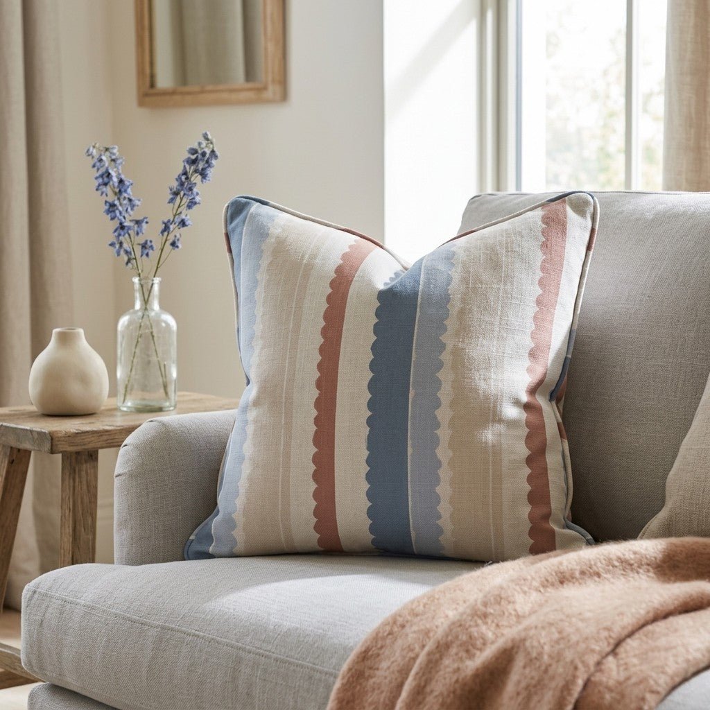 Harbor Stripe Throw Pillow - Benton Lane Home - Lemon Park
